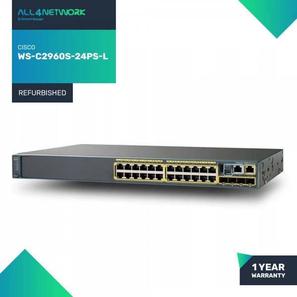 WS-C2960S-24PS-L Cisco 2960S Series Gigabit Ethern...